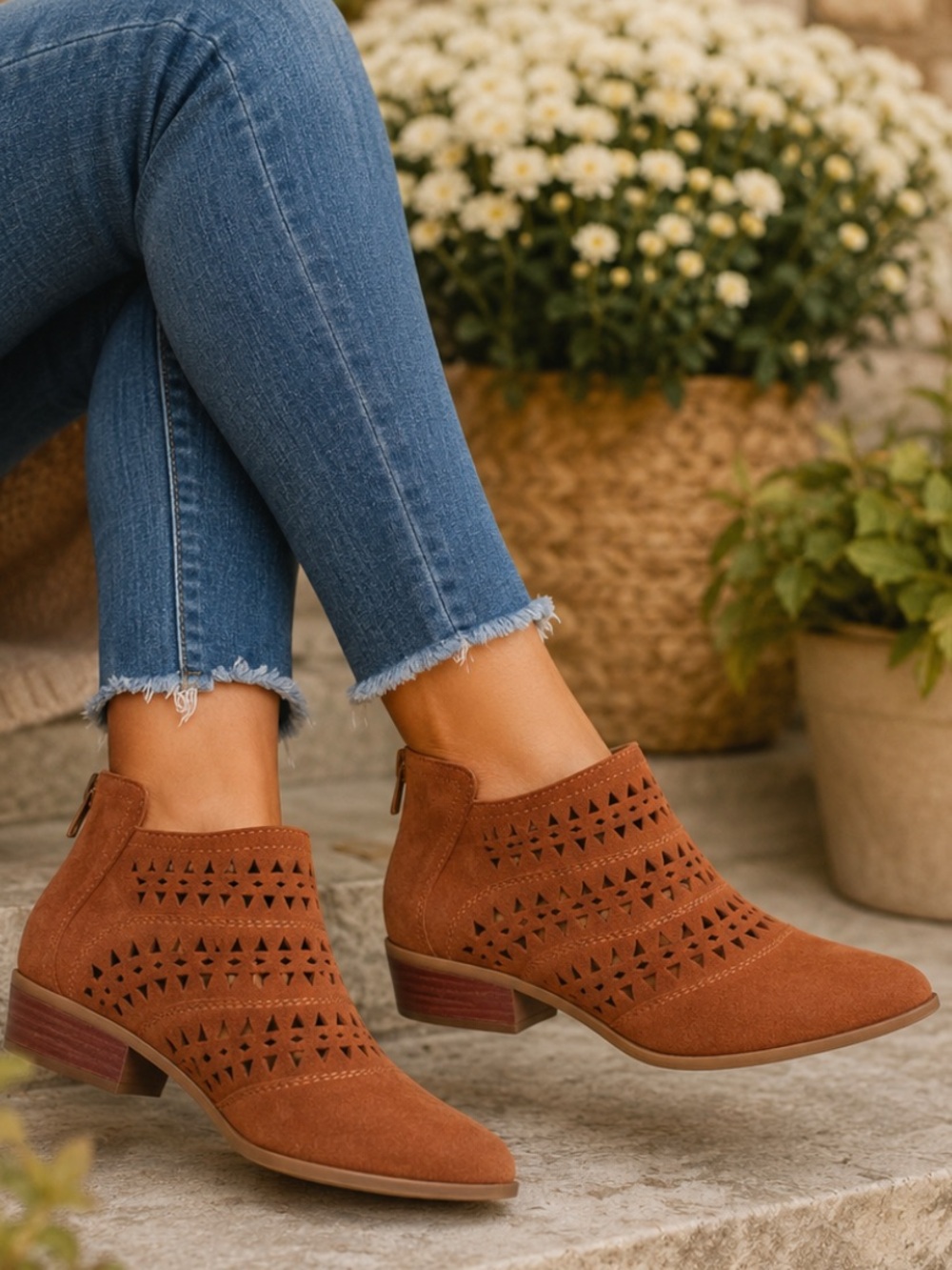 New Diba laser cut ankle boots